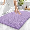 OLANLY Microfiber Large Bathroom Rugs 40x32, Ultra Soft Bath Mat, Lavender