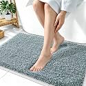 OLANLY Microfiber Soft Bathroom Rugs Mats 36x24, Blackish Green and White