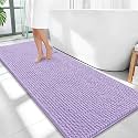 OLANLY Thick Chenille Bathroom Runner Rugs Mats 59x24, Lavender