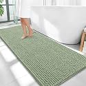 OLANLY Thick Chenille Bathroom Runner Rugs Mats 59x24, Sage Green