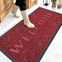 OLANLY Welcome Door Mat Indoor Outdoor 47x23, Heavy-Duty Rubber Doormat