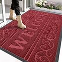 OLANLY Welcome Door Mat Indoor Outdoor 59x34, Heavy-Duty Rubber Doormat