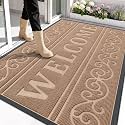 OLANLY Welcome Door Mat Indoor Outdoor 59x34, Heavy-Duty Rubber Doormat
