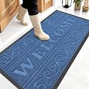 OLANLY Welcome Door Mat Indoor Outdoor 47x23, Heavy-Duty Rubber Doormat