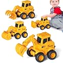 Olbyefly Construction Toys for 2 3 4 5 6 + Year Old Boys Kids Toddlers Girls, Sandbox Excavator Toy Trucks Construction Truck Toys Vehicles Bulldozer Road Roller Toy Christmas Birthday Gifts for Boys
