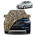 Old Amaze 100% Waterproof Car Cover | Dustproof Sun Protection Cover | Soft Cotton Lining | Triple Stitched | Mirror Pocket | Antenna Pocket | All Weather Body Cover (Army)