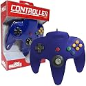 Old Skool N64 Wired Game Controller Joystick for Nintendo 64 - Blue Gamepad