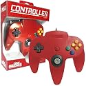 Old Skool Classic Wired Controller Compatible with Nintendo 64, Red Gamepad