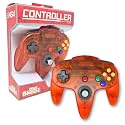 Old Skool N64 Wired Game Controller Joystick for Nintendo 64 - Fire Orange