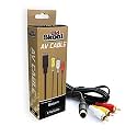 Old Skool Sega Saturn Gold Plated AV Cable Audio Video Cord TV Connector