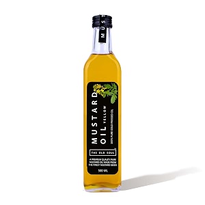 the old soul yellow mustard oil  100 cold pressed  kachi ghani 500 ml