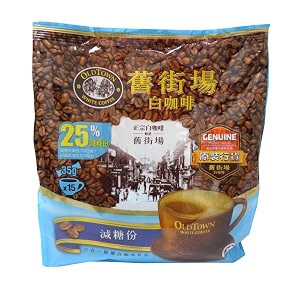 old town white coffee less sugar 3 in 1 instant premix white coffee packet  15 x 35g  525g