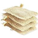 Old Tree Rectangular Body Scrubber (Pack of 4) for Men and Women - Natural Loofah Sponge for Bathing - Biodegradable and Eco-Friendly Natural Scrubber Gentle on the skin | Skin Friendly | Bathroom Accessories