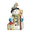 Old World Christmas Gleeful Snowman Glass Blown Ornament for Christmas Tree, Handcrafted Holiday Decoration, Snowman Collection