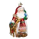Old World Christmas Ornaments: Assortment of Santas Glass Blown Ornaments for Christmas Tree, Nordic Santa 5.5 Inches