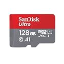 SanDisk 128GB Ultra MicroSDXC UHS-I Memory Card with Adapter - 100MB/s, C10, U1, Full HD, A1, Micro SD Card - SDSQUAR-128G-GN6MA