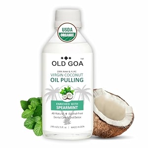coconut oil pulling for mouth  200ml  cold pressed virgin coconut oil  mouthwash  for healthy teeth amp gums bad breath teeth whitening fresh breath  oral amp dental care spearmint