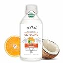 Coconut Oil Pulling Mouthwash | Cold Pressed Virgin Coconut Oil | Ayurvedic Mouthwash | For Healthy Teeth & Gums, Bad Breath, Teeth Whitening, Fresh Breath | Oral & Dental Care | 200ML, Orange