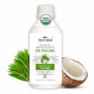 pulling oil mouthwash for strong teeth and gums with tea tree oil  oil pulling for mouth gums and healthy teeth  tea tree  200 ml