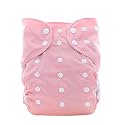 Cloth Diaper REUSABLE Nappy Organic Cotton Anti Bacterial Washable Free Size Adjustable WaterProof Covered 0-3 Years (Made in India)