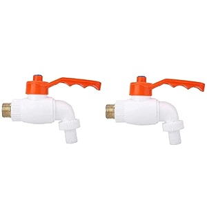 oleanna plastic white heavy duty turkey nozzle bib cock tap for bathroom home kitchen amp garden- pack of 2