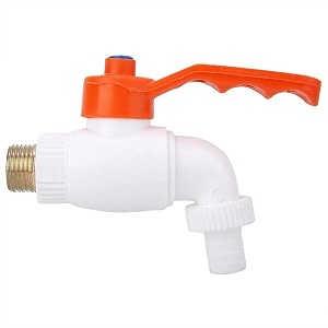 oleanna plastic white heavy duty turkey nozzle bib cock tap for bathroom home kitchen amp garden- pack of 1 polished
