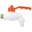 OLeanna Plastic White Heavy Duty Turkey Nozzle Bib Cock Tap For Bathroom Home Kitchen & Garden- Pack Of 1, Polished