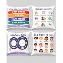OLEEK Calming Corner Items 2 Kids Pillow case - Calming Pillows for Classroom - Emotions Pillow Calm Down Corner Supplies - Calm Corner Must Haves - Feelings Wheel Cover - Kid Pillows for Classroom