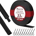 Oleitodh 33 ft 1/2 in 2:1 Heat Shrink Braided Sleeving, Black