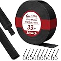 Oleitodh 33 ft 3/4 in 2:1 Heat Shrink Braided Sleeving, Black