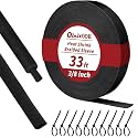 Oleitodh 33 ft 3/8 in 2:1 Heat Shrink Braided Sleeving, Black