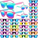 Oleitodh 60 Pcs Kids Neon Sunglasses 12 Colors Party Favors Bulk Summer