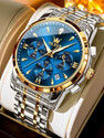 OLEVS 3639 Multifunctional Waterproof Luminous Analog Watch