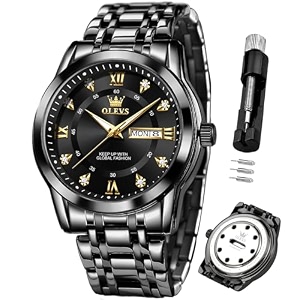 OLEVS Mens Wrist Watch Green Big Face