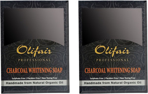 Olifair Charcoal Whitening Soap Pack of 2