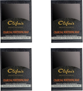 Olifair Charcoal Whitening Soap Pack of 4