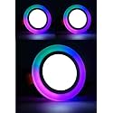 OLIPS 9W (6+3) LED Ceiling Panel Down Light | Dual Color Change by On/Off Switch | Fan Box POP Decorative LED | White Center &amp; Color Ring Design (Multicolor) (3)