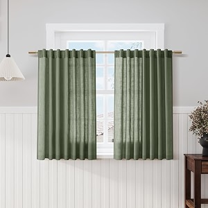 Olive Green Kitchen Cafe Curtains 45 Inch