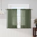 Olive Green Kitchen Cafe Curtains 45 Inch