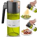 Olive Oil Sprayer & Dispenser Bottle for Cooking 17oz Dark Glass Oil Mister
