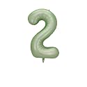 Oliver Green Foil Balloons Number 2, 40 inch
