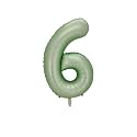 Oliver Green Foil Balloons Number 6, 40 inch