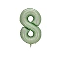 Oliver Green Foil Balloons Number 8, 40 inch