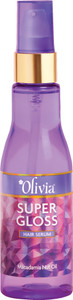 olivia super gloss hair serum with macadamia oil for smooth  shiny hair 100 ml