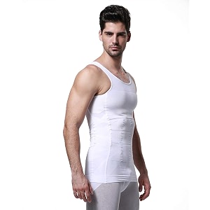 Olivio Mens Slimming Body Shaper Vest Shirt