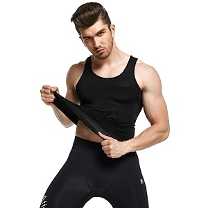 Olivio Mens Slimming Body Shaper Vest Shirt