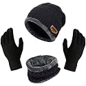 Olivio Winter 3-in-1 Set: Premium Knitted Beanie Hat, Insulated Thermal Gloves and Soft Fleece Lined Scarf for Men &amp; Women – Cozy, Stylish, Warm Cold Weather Gear, Perfect for Outdoor Activities