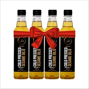 olixir cold pressed sesame oil - 2ltr 500ml - pack 4