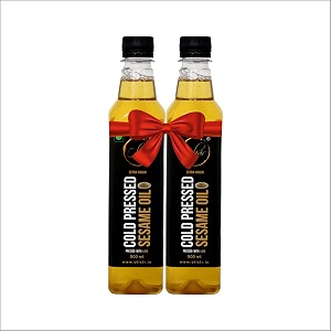 olixir cold pressed extra virgin sesame oil - 500 ml pack of 2  unrefined wood pressed gingelly oil  100 pure til ka tel for cooking  chemical free  natural seasame oil with rich aroma