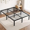 OLIXIS 14In Metal Queen Bed Frame with Storage Space, 800LBS
